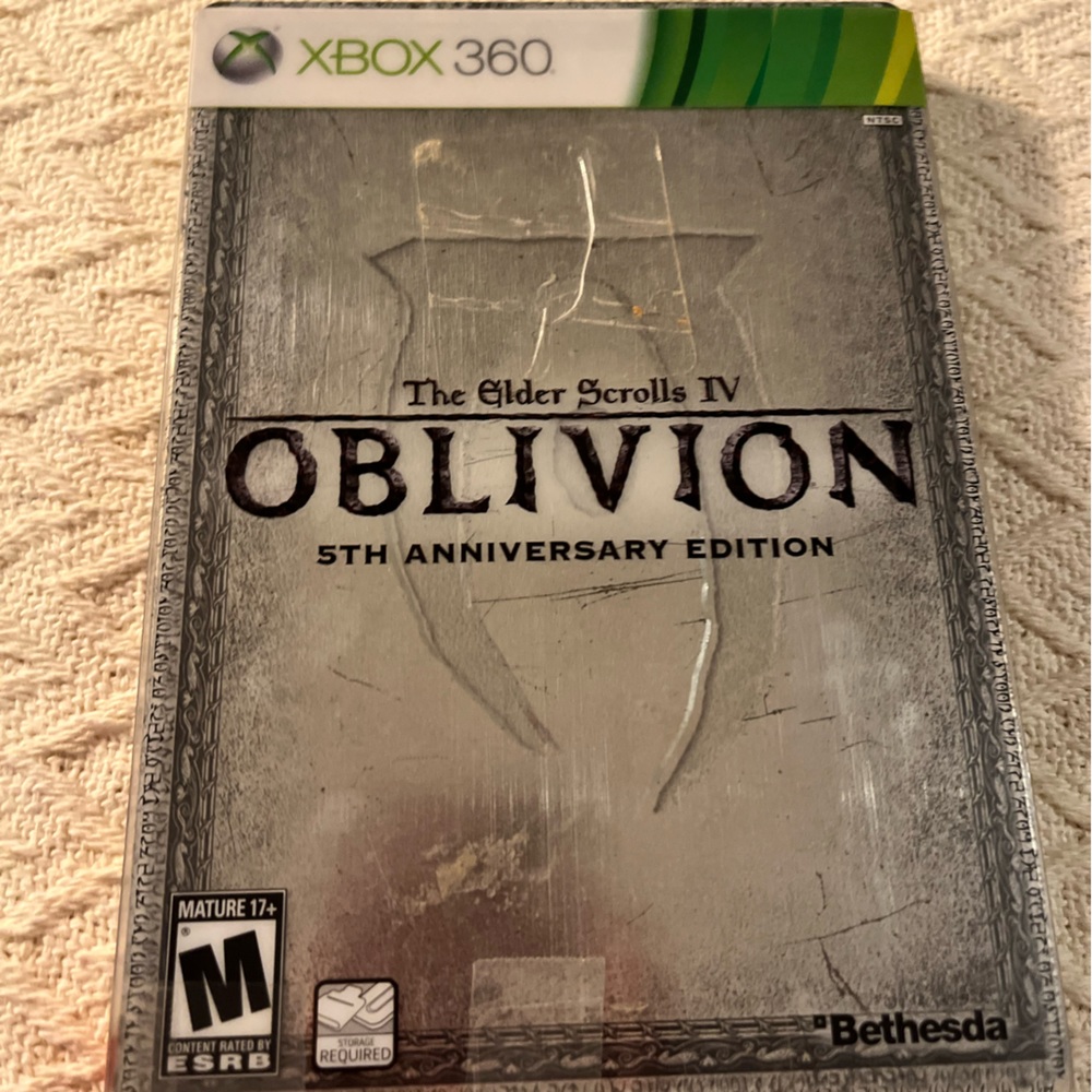 Elder Scrolls IV Oblivion 5th Anniversary Steelbook Xbox 360 Complete with Map
